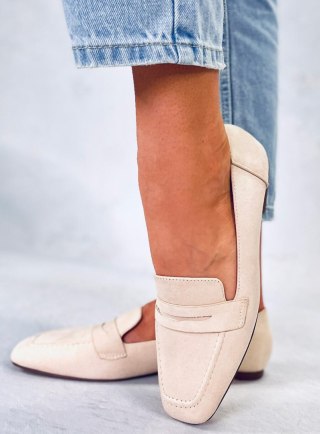 Mokasyny zamszowe klasyczne CLASS BEIGE