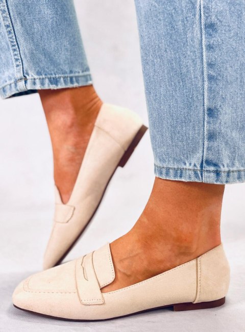 Mokasyny zamszowe klasyczne CLASS BEIGE Mokasyny zamszowe klasyczne CLASS BEIGE
