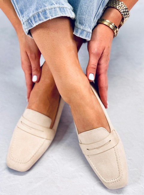 Mokasyny zamszowe klasyczne CLASS BEIGE Mokasyny zamszowe klasyczne CLASS BEIGE