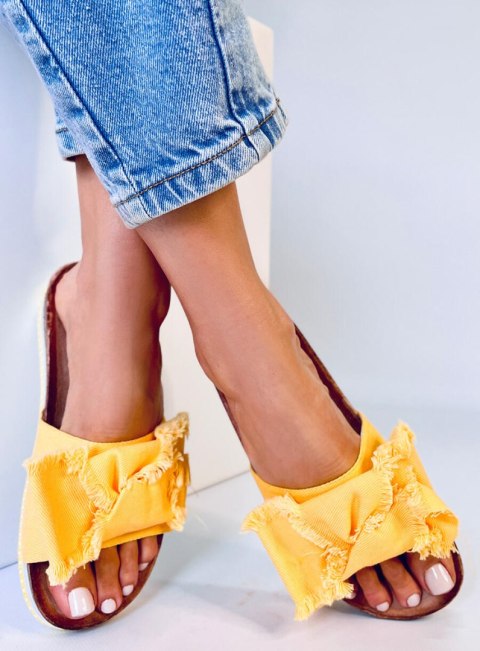 Klapki damskie FEARY YELLOW Klapki damskie FEARY YELLOW