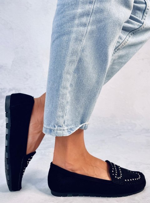Mokasyny damskie DEYS BLACK Mokasyny damskie DEYS BLACK