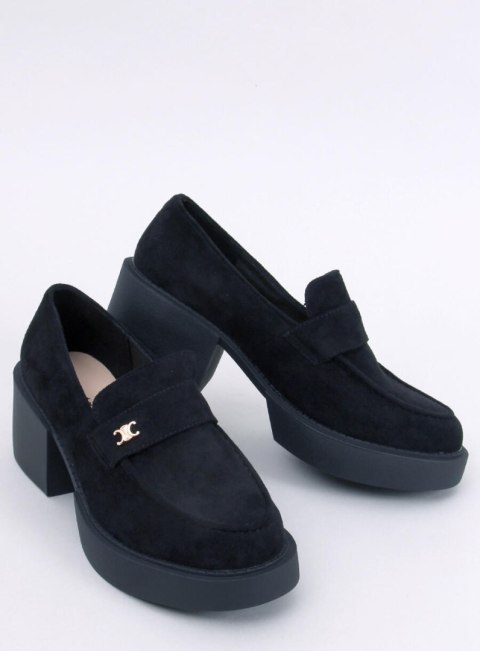 Mokasyny na obcasie CONIFF BLACK Mokasyny na obcasie CONIFF BLACK