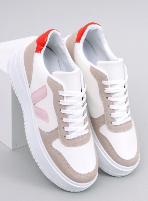 Sneakersy damskie PYLES WHITE/PINK