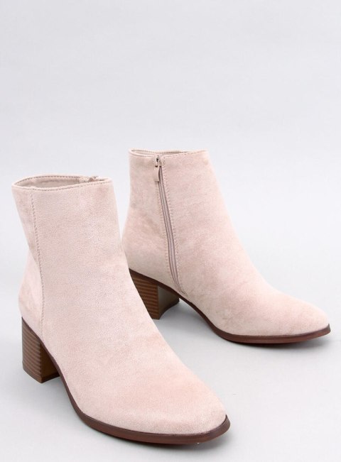 Botki na obcasie klasyczne ANNIE BEIGE Botki na obcasie klasyczne ANNIE BEIGE