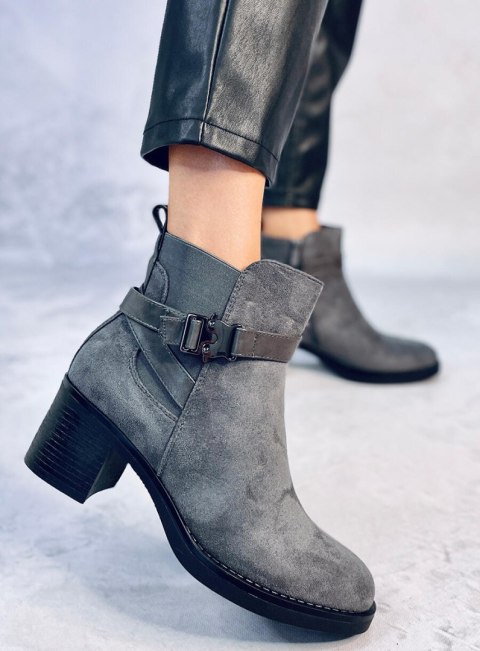 Botki na stabilnym obcasie YONDA GREY Botki na stabilnym obcasie YONDA GREY