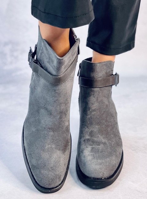 Botki na stabilnym obcasie YONDA GREY Botki na stabilnym obcasie YONDA GREY