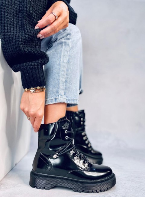 Botki sznurowane KARI BLACK Botki sznurowane KARI BLACK