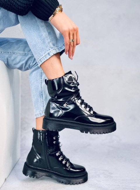Botki sznurowane KARI BLACK Botki sznurowane KARI BLACK