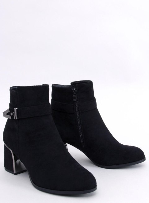 Eleganckie botki na obcasie KHALIA BLACK Eleganckie botki na obcasie KHALIA BLACK
