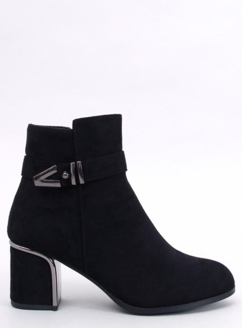 Eleganckie botki na obcasie KHALIA BLACK Eleganckie botki na obcasie KHALIA BLACK