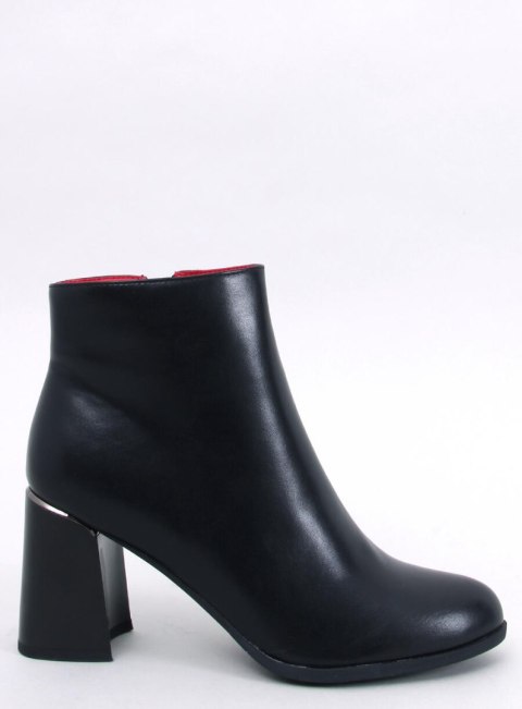 Botki licowe na stabilnym obcasie TANNA BLACK Botki licowe na stabilnym obcasie TANNA BLACK