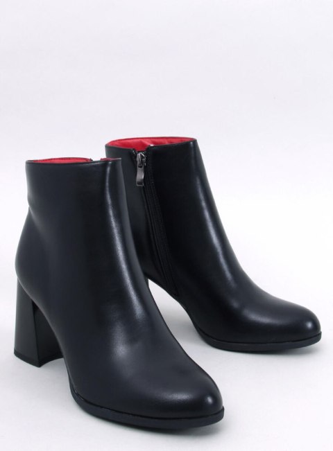 Botki licowe na stabilnym obcasie TANNA BLACK Botki licowe na stabilnym obcasie TANNA BLACK