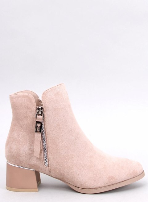 Botki na niskim obcasie LEINES BEIGE Botki na niskim obcasie LEINES BEIGE