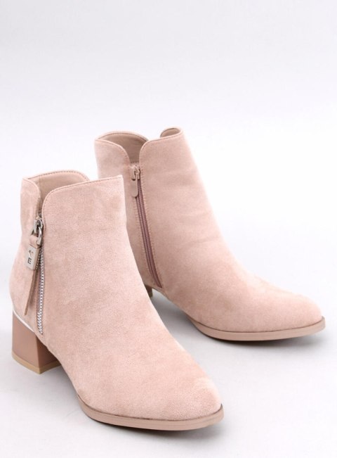 Botki na niskim obcasie LEINES BEIGE Botki na niskim obcasie LEINES BEIGE