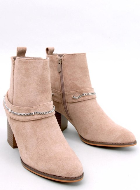 Botki na obcasie zamszowe ATHING KHAKI Botki na obcasie zamszowe ATHING KHAKI