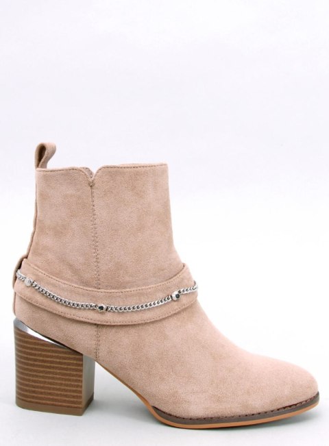 Botki na obcasie zamszowe ATHING KHAKI Botki na obcasie zamszowe ATHING KHAKI