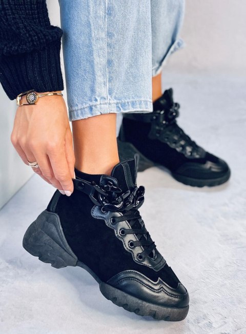 Buty sportowe z odpinanym łańcuchem PERI BLACK Buty sportowe z odpinanym łańcuchem PERI BLACK