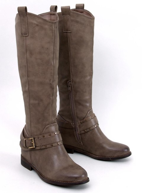 Kozaki na ukrytym koturnie WATSON KHAKI Kozaki na ukrytym koturnie WATSON KHAKI