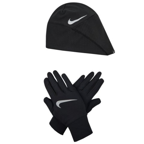 Zestaw czapka i rękawiczki Nike Wmns Essential Running Hat-Glove Set N1000595-082 Zestaw czapka i rękawiczki Nike Wmns Essential Running Hat-Glove Set N1000595-082