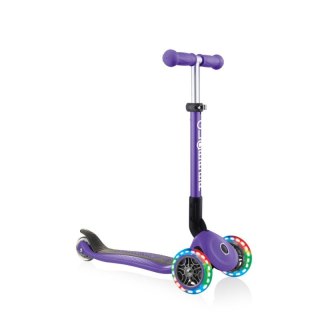 Hulajnoga 3-kołowa Globber Foldable Lights Violet Jr 437-103