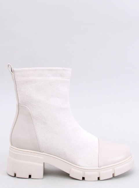 Botki na szerokim obcasie OLSON BEIGE Botki na szerokim obcasie OLSON BEIGE