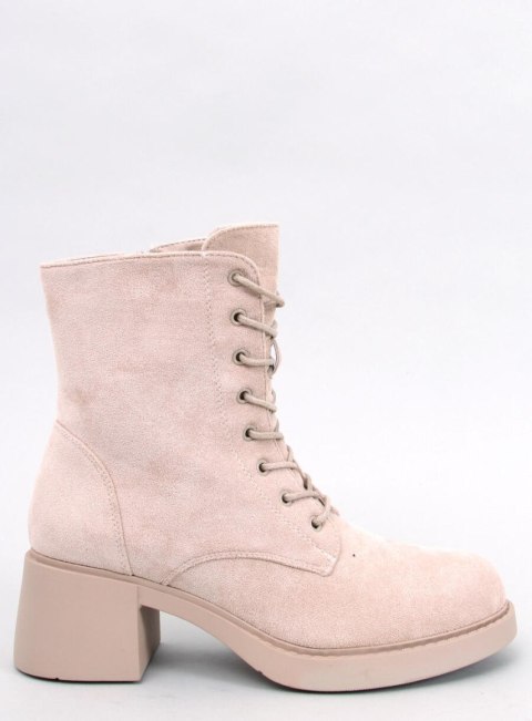 Botki sznurowane na obcasie MAYFIELD BEIGE Botki sznurowane na obcasie MAYFIELD BEIGE