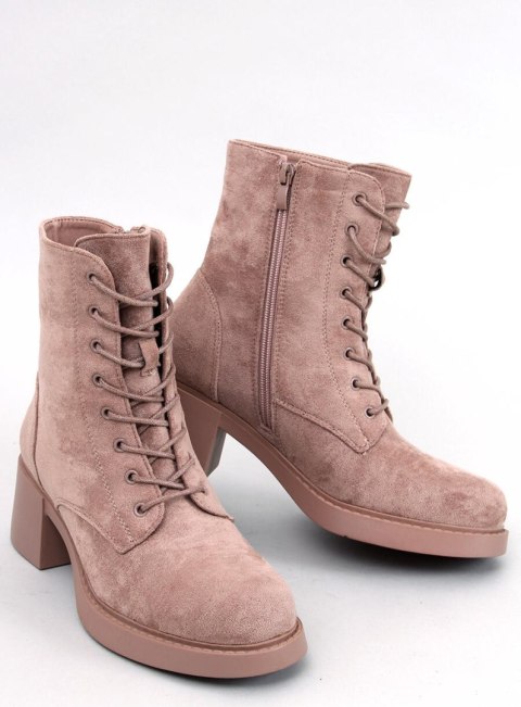 Botki sznurowane na obcasie MAYFIELD KHAKI Botki sznurowane na obcasie MAYFIELD KHAKI