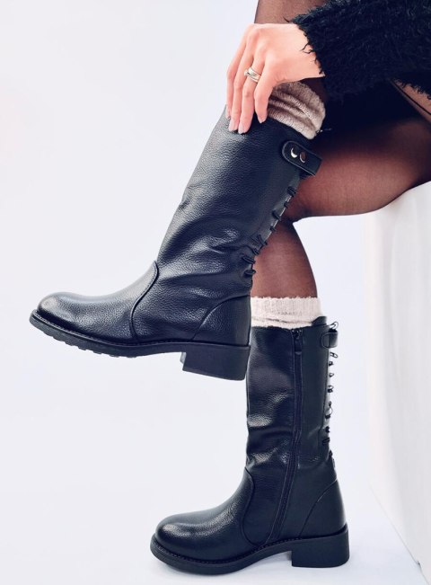 Kozaki militarne oficerki JACKS BLACK Kozaki militarne oficerki JACKS BLACK
