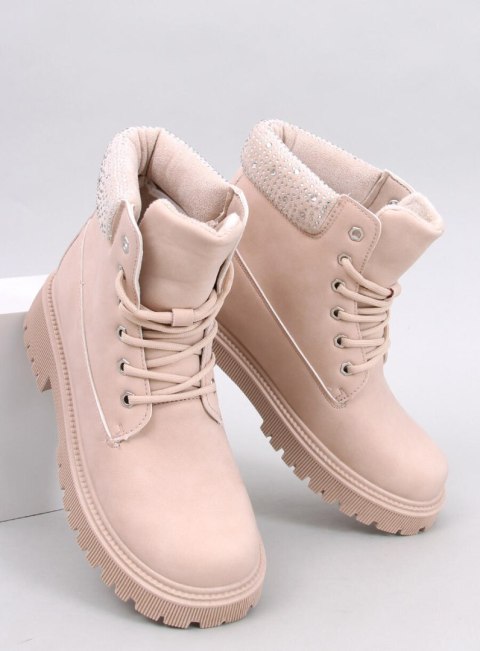 Traperki damskie ocieplane LEODE BEIGE Traperki damskie ocieplane LEODE BEIGE