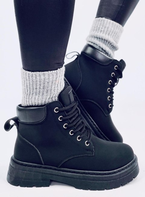Traperki damskie timberki KELLERS BLACK Traperki damskie timberki KELLERS BLACK