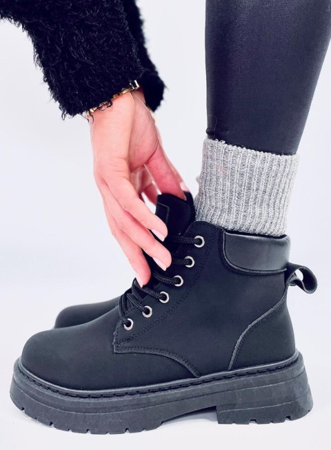 Traperki damskie timberki KELLERS BLACK Traperki damskie timberki KELLERS BLACK