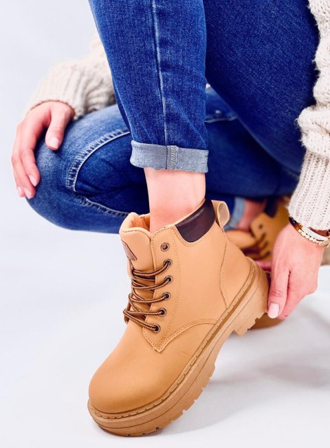 Traperki damskie timberki KELLERS CAMEL Traperki damskie timberki KELLERS CAMEL