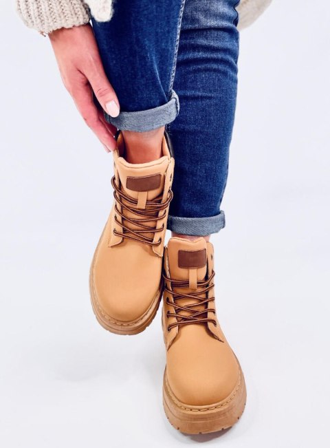 Traperki damskie timberki KELLERS CAMEL Traperki damskie timberki KELLERS CAMEL