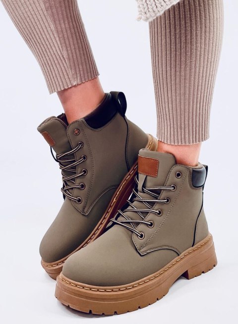 Traperki damskie timberki KELLERS GREEN Traperki damskie timberki KELLERS GREEN