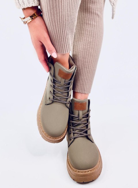 Traperki damskie timberki KELLERS GREEN Traperki damskie timberki KELLERS GREEN