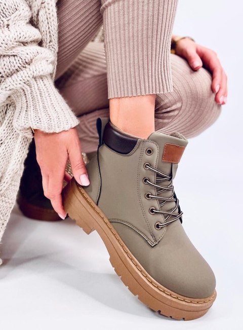 Traperki damskie timberki KELLERS GREEN Traperki damskie timberki KELLERS GREEN