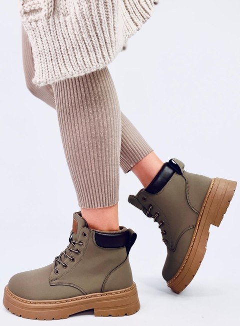 Traperki damskie timberki KELLERS GREEN Traperki damskie timberki KELLERS GREEN