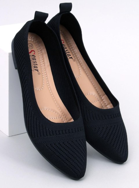 Baleriny z tkanego materiału KAYLA BLACK Baleriny z tkanego materiału KAYLA BLACK