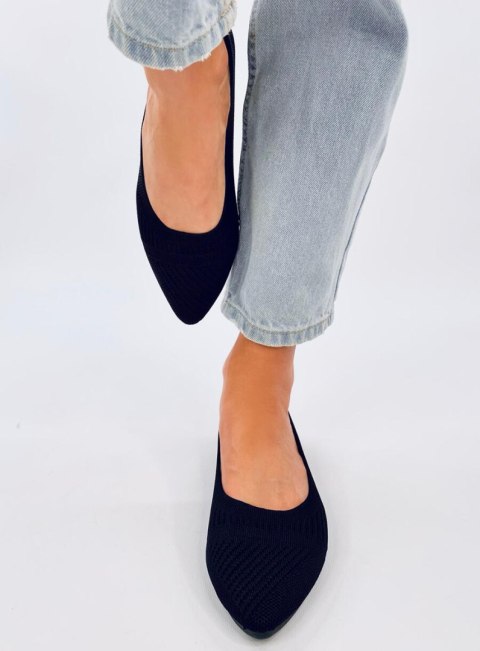 Baleriny z tkanego materiału KAYLA BLACK Baleriny z tkanego materiału KAYLA BLACK