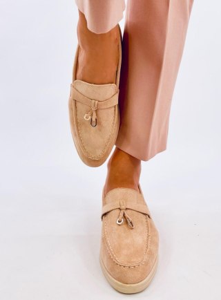 Miękkie mokasyny zamszowe ROBINS BEIGE