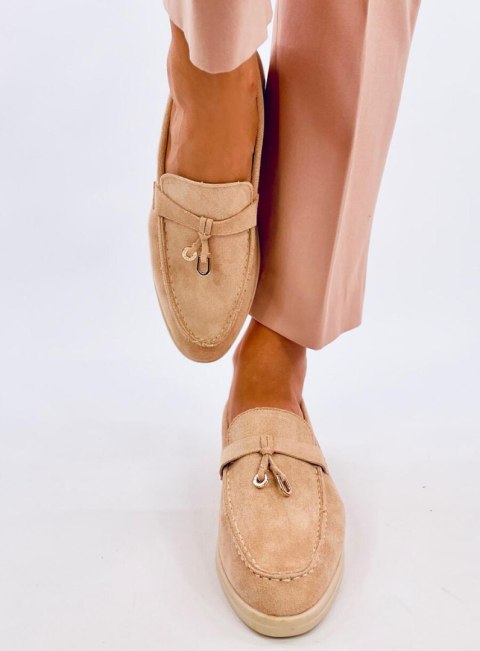 Miękkie mokasyny zamszowe ROBINS BEIGE Miękkie mokasyny zamszowe ROBINS BEIGE