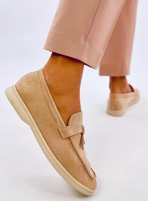 Miękkie mokasyny zamszowe ROBINS BEIGE Miękkie mokasyny zamszowe ROBINS BEIGE