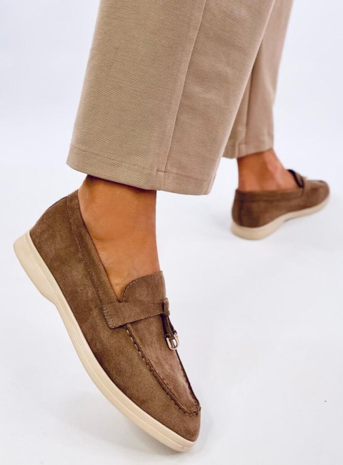 Miękkie mokasyny zamszowe ROBINS KHAKI Miękkie mokasyny zamszowe ROBINS KHAKI