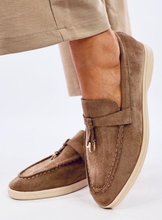 Miękkie mokasyny zamszowe ROBINS KHAKI