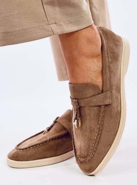 Miękkie mokasyny zamszowe ROBINS KHAKI Miękkie mokasyny zamszowe ROBINS KHAKI
