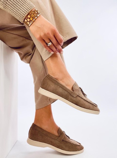 Miękkie mokasyny zamszowe ROBINS KHAKI Miękkie mokasyny zamszowe ROBINS KHAKI