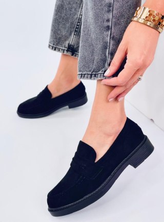 Mokasyny damskie zamszowe ANTYE BLACK