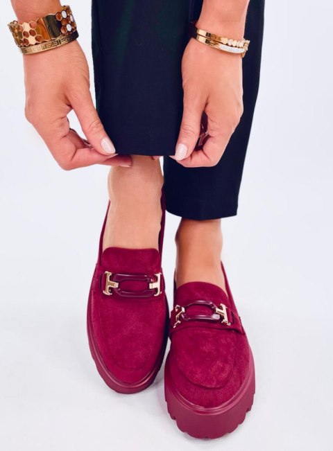 Mokasyny damskie zamszowe RALFES MAROON Mokasyny damskie zamszowe RALFES MAROON