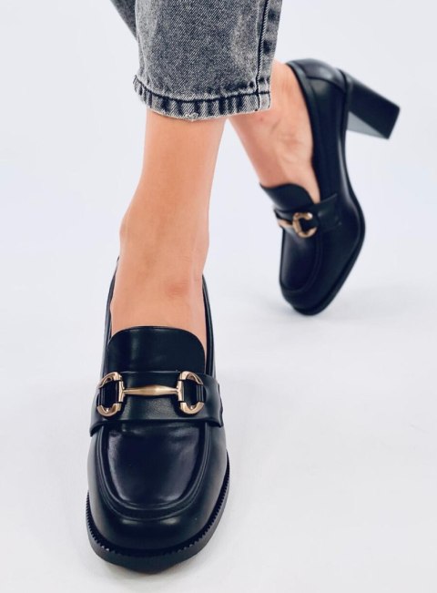 Mokasyny na obcasie VARVAI BLACK Mokasyny na obcasie VARVAI BLACK