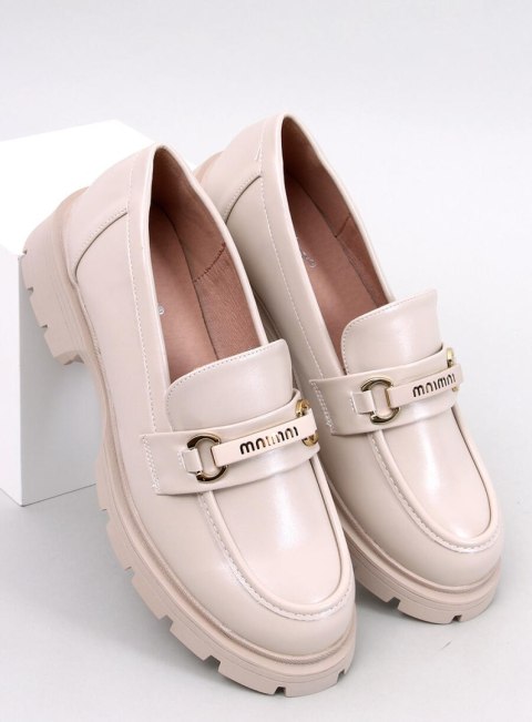 Mokasyny na platformie EMINA BEIGE Mokasyny na platformie EMINA BEIGE